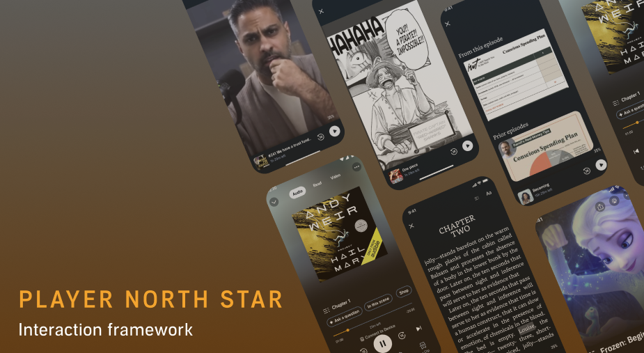 Audible player north star — a shared interaction framework across listening experiences